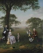 Arthur Devis The Clavey family in their garden at Hampstead china oil painting artist
